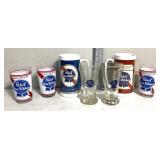 Pabst blue ribbon-mugs and glasses