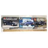(3) vintage model car boxes with some parts