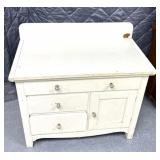 Primitive cabinet w/3 drawers 1/door 34.5 inches