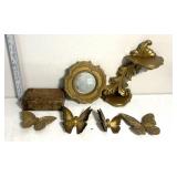 Brass/gold colored  decor
