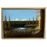 Landscape painting-fabric canvis
