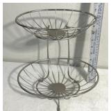 Vintage two tiered metal server