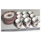 Moda Dallas Stone Ware dishware Strawberry themed