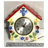 vintage Hull Pottery ceramic wall clock f