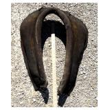 Primitive, leather horse collar decor