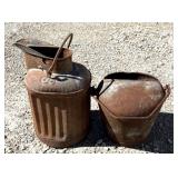 2 unique primitive pails/both have holes