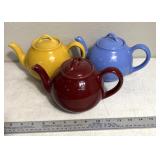 3 Lipton tea pots/pottery made in USA