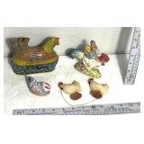 Vintage chicken tin wind up Toy/other decor