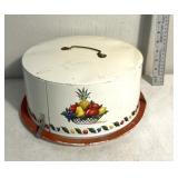 Vintage metal cake carrier