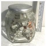 Glass jar & cookie cutters