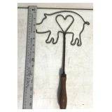 vintage primitive wire hearth toaster designed