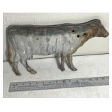 Vintage metal weathervane cow