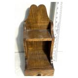 vintage wood wall spice rack features a