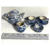 Miniature stoneware tea set