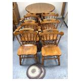 Dining room table with six chairs