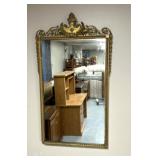 antique French-style giltwood wall mirror
