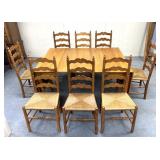 Vintage light colored drop leaf harvest style