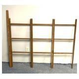 rustic teak wood towel ladder