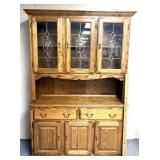 52 inch wide country China display hutch