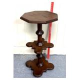 antique Victorian-style wooden pedestal plant