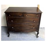 Vintage four drawer dresser on wheels 40" W