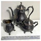 Silver service tea set international silver
