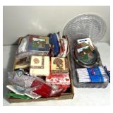 Paper plates/plastic utensils/cups/straws/etc.