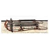 Vintage snow sled/lawn art