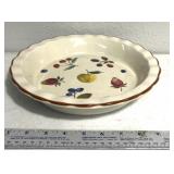 Longaberger pottery fruit themed pie dish