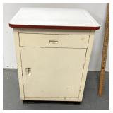 Vintage enamel top kitchenette cabinet 24ï¿½ x 20ï¿½
