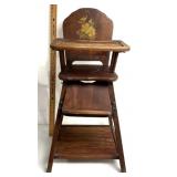 Vintage wooden highchair