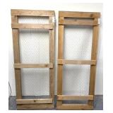 26ï¿½ x 64ï¿½ two primitive chicken wire wood frame
