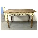 Primitive wooden table 48ï¿½ x 28ï¿½ x 29ï¿½