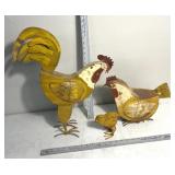Vintage metal chicken decor