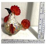Collectible rooster glass paperweight
