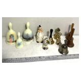 Hand-painted glass bells/other metal wood bells