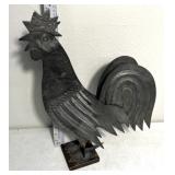 Dark metal rooster figurine