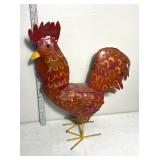 Large red metal rooster