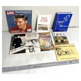 Life magazine with Elvis/Iowa books, other