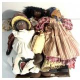 Vintage black americona dolls