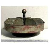Vintage metal Lazy Susan-orginizer