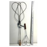2 Antique wire rug beater