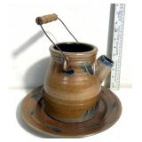 Rowe pottery works Plate & pourer 2007