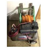 Air compressor with extra hose and real