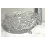 Crystal themed glass bowl