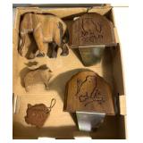 Wooden animal themed pieces-owl book ends