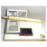 Large wooden roller/cutting boards/vents/ither