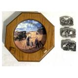 Bell buckles and plate