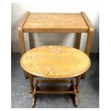 Wooden stand/side table water stained