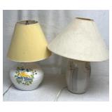 2 desktop lamps